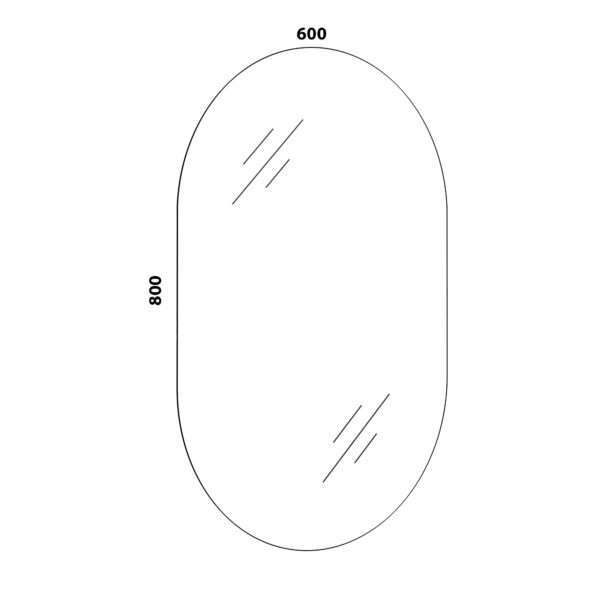 Pill Shape 600X800 Mirror