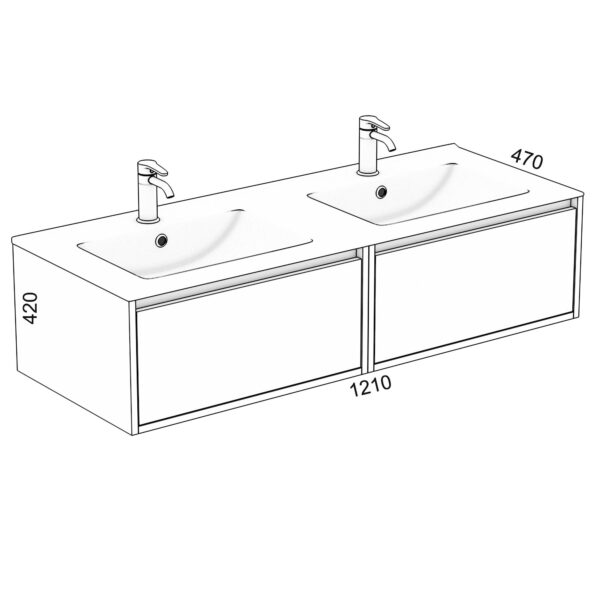 Pacific 1200 WH Double Basin