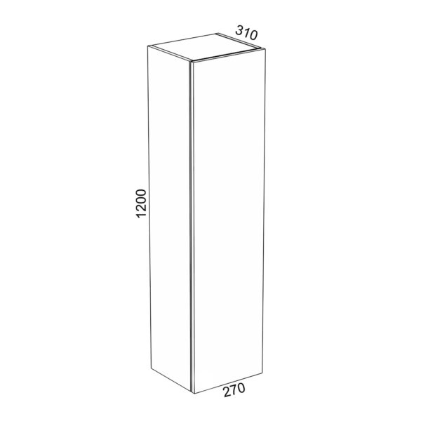 White Nero Stucco TallBoy 1200 FS