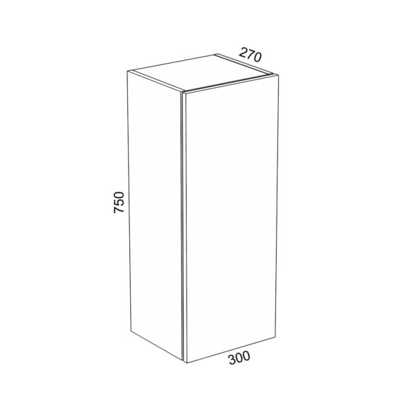 White Natural Concrete TallBoy 750 WH