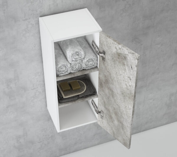 White Natural Concrete TallBoy 750 WH