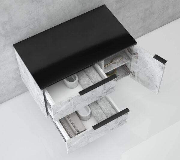 Bianco Stucco & Black Top 900 WH