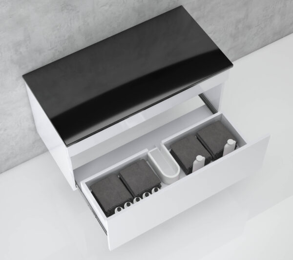 White Gloss & Black Top 900 WH