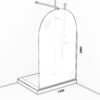 Shower Arch 1200X2000 Black Trim